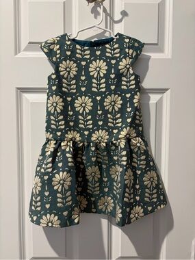 J. Crew Crewcuts Girls New with Tag Party Dress - size 4, green & gold